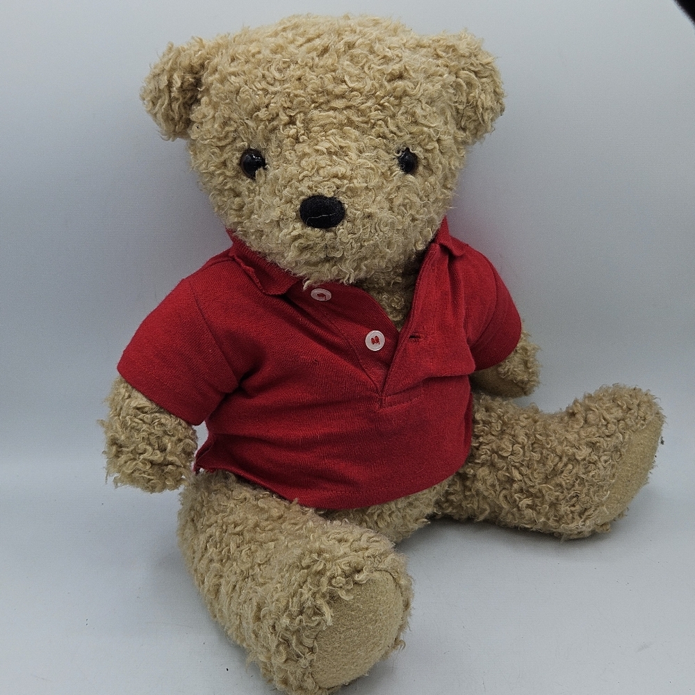 Classic Red Shirt Polo 16"  Teddy Bear